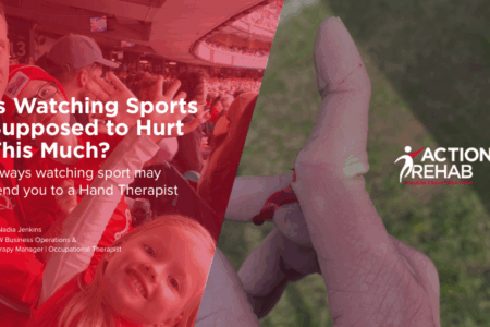 Think injuries are just for players? The sidelines can be just as risky for your hands and fingers Action Rehab blog cover